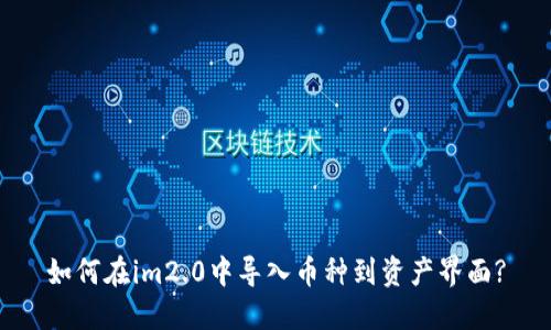 如何在im2.0中导入币种到资产界面?
